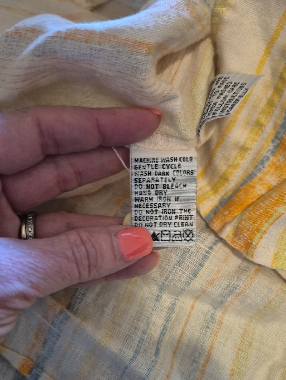 Tommy Bahama Yellow and Blue Striped Casual Button-Down Shirt - Picture 6 of 9